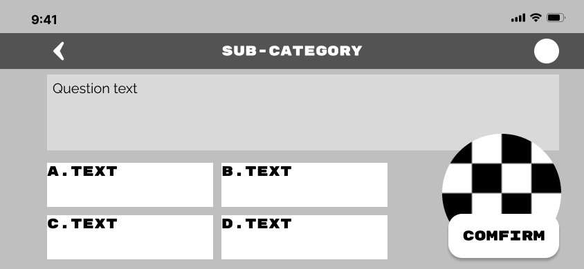 Sub-Category wireframe