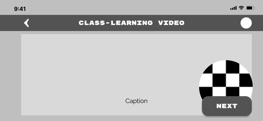 Class-Learning Video wireframe